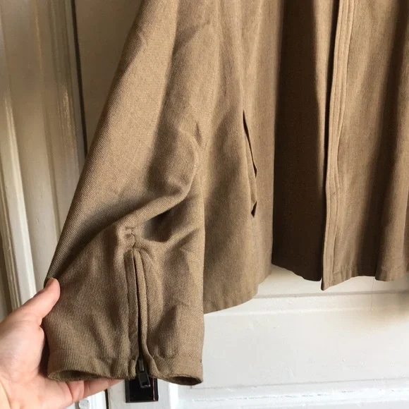 Perry Ellis Brown Zip Front Spread Collar Jacket XL - Picture 4 of 13